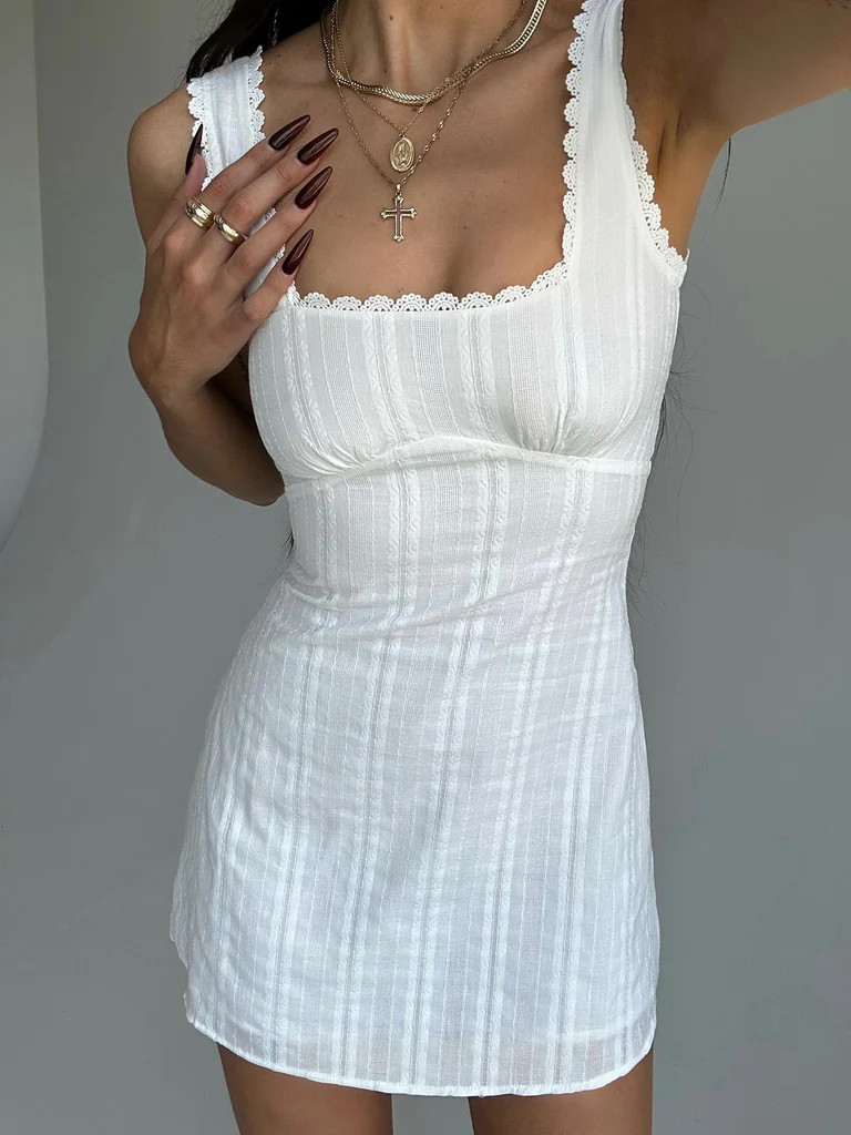 Dasha Mini Dress White | Princess Polly US