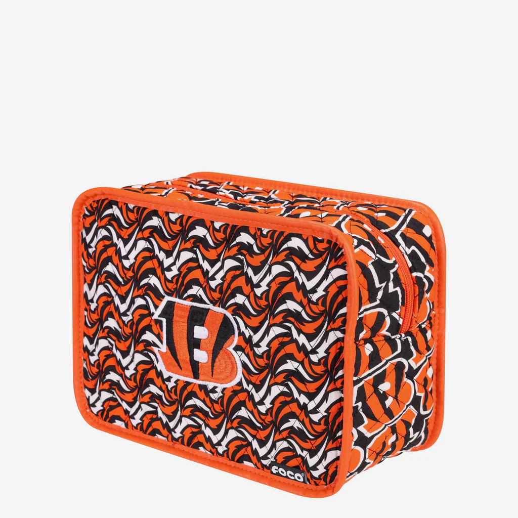 Cincinnati Bengals Quilted Printed Cosmetic Bag | FOCO inc