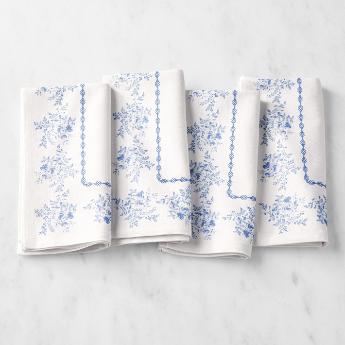 English Floral Napkins, Set of 4 | Williams-Sonoma