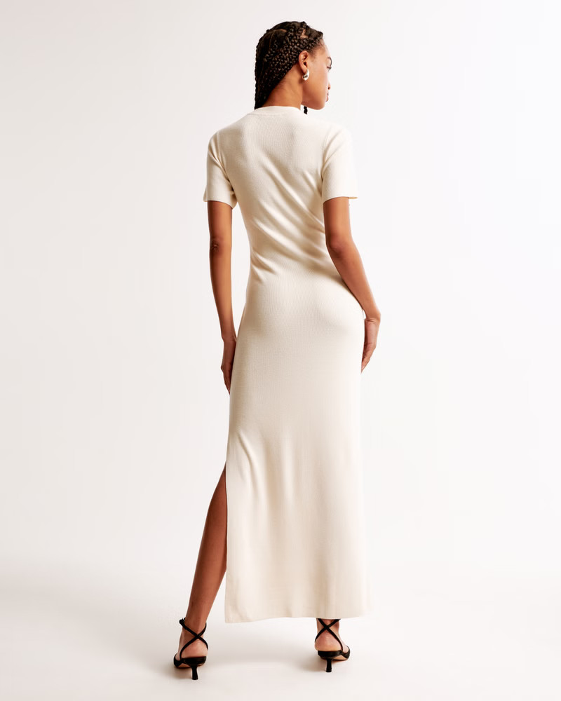 Short-Sleeve Maxi Sweater Dress | Abercrombie & Fitch (US)