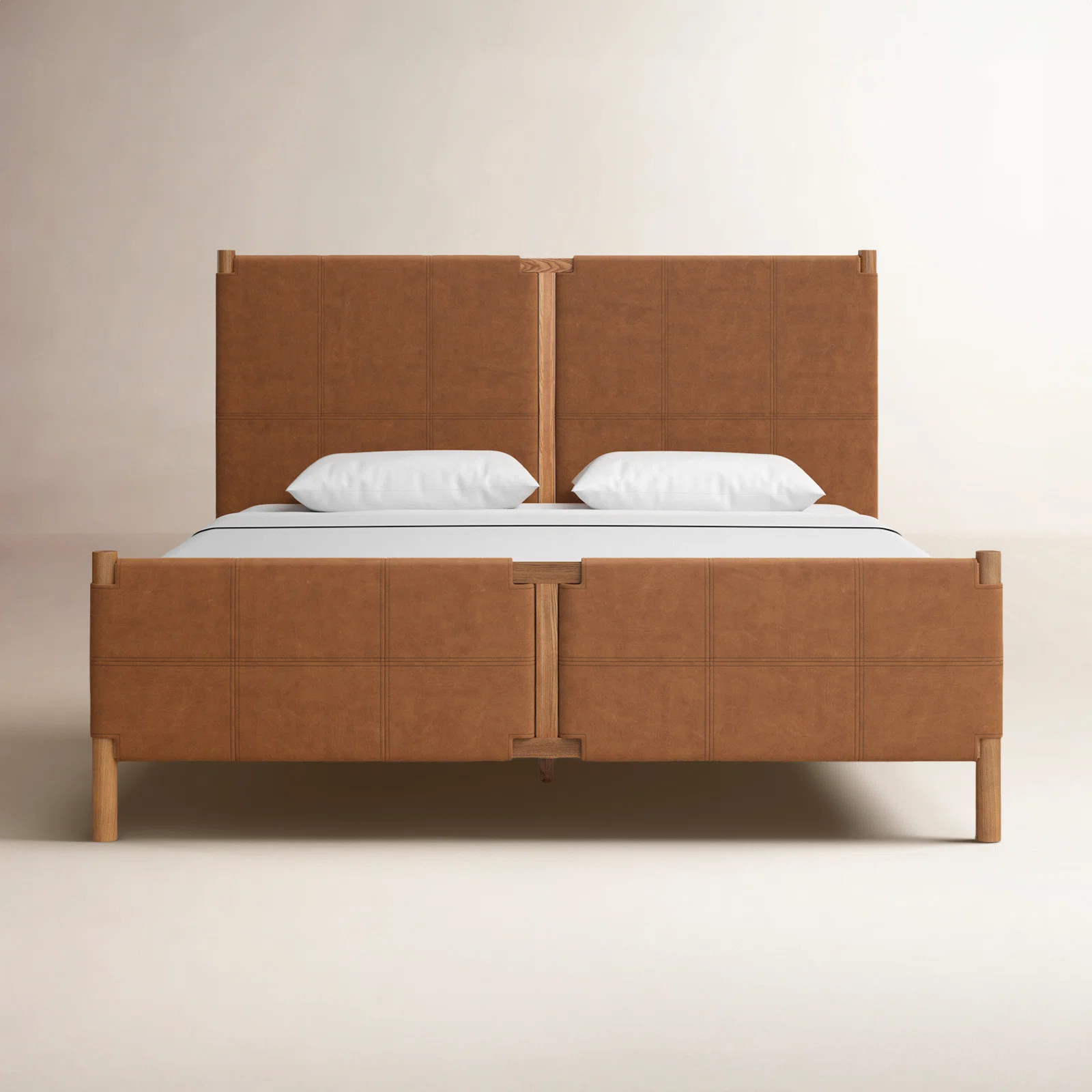 Sunita Leather Bed | Birch Lane