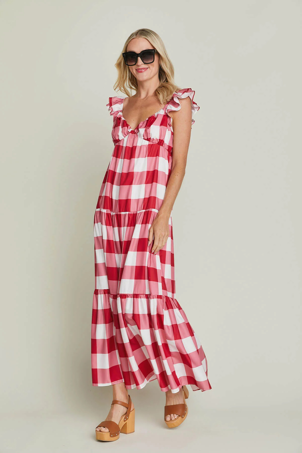English Factory Gingham Maxi Dress | Social Threads