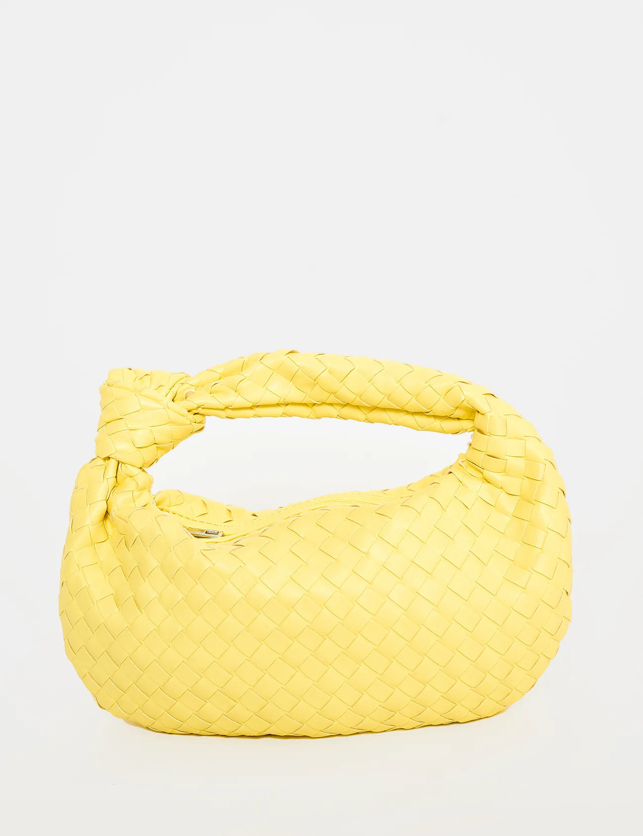 The Blame Lemon Woven Pu Knot Detail Mini Pu Bag | Public Desire