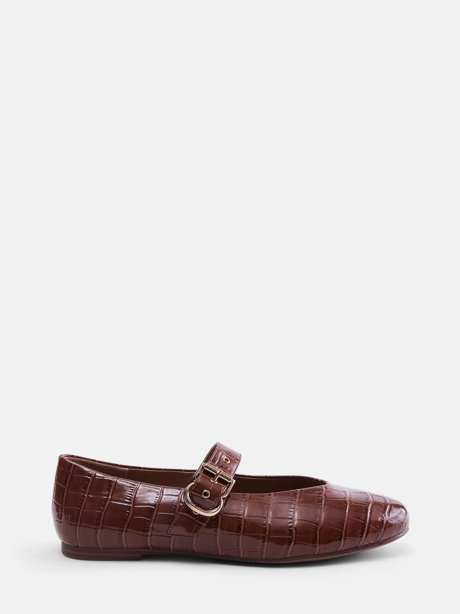 Free Assembly Women's Croco Mary Jane Flats | Walmart (US)