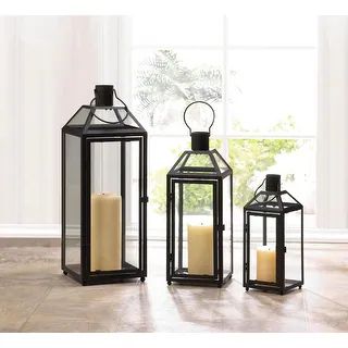 Midtown Black Candle Lantern - Black - Large | Bed Bath & Beyond