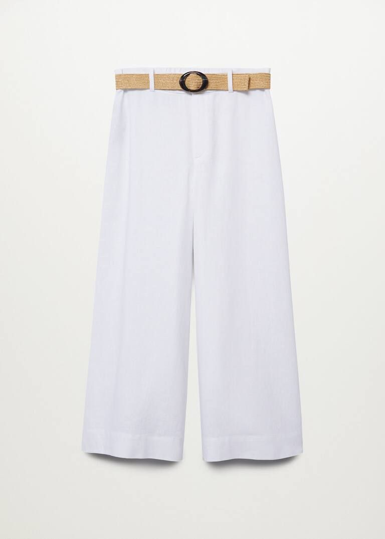 Belt line pants -  Women | Mango USA | MANGO (US)