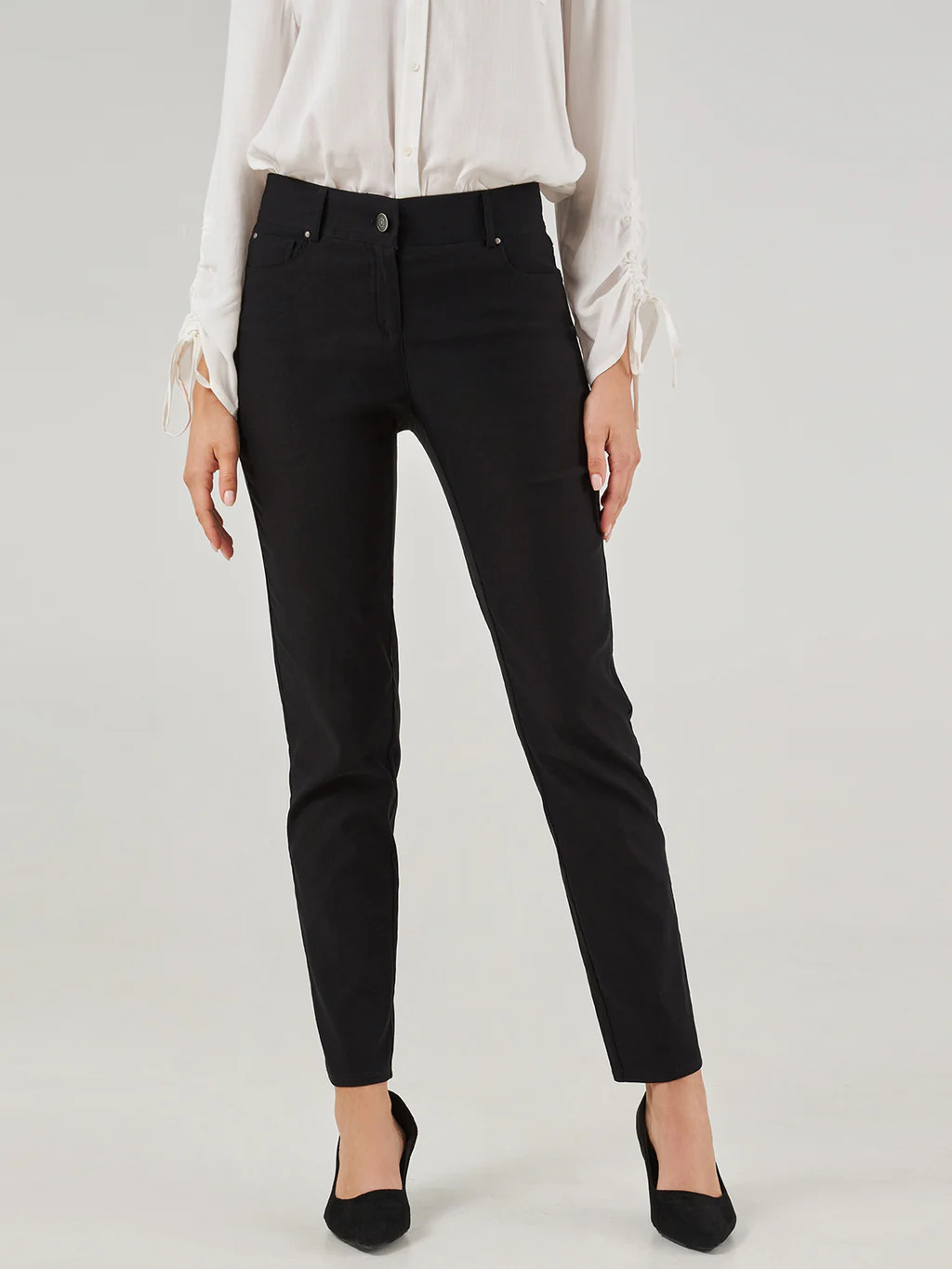 Millennium Stretch Five Pocket Straight Leg Little Black Pants | 89th + Madison