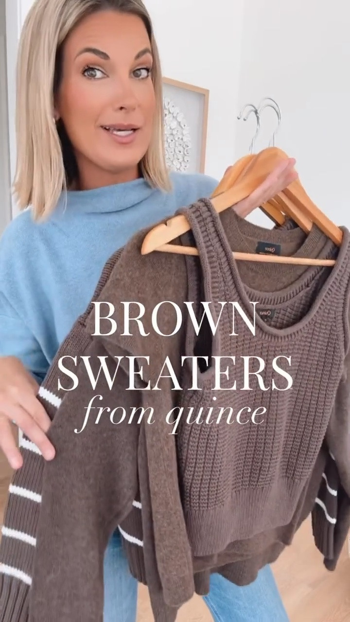 Brown sweaters for every version of fall! I love having different weights and styles since fall weather can be all over the place. These can all be worn now and layered as the temperatures cool down. I am 5’11” wearing 28x34 jeans. Small tops and jackets.

#LTKSeasonal #LTKOver40 #LTKTall