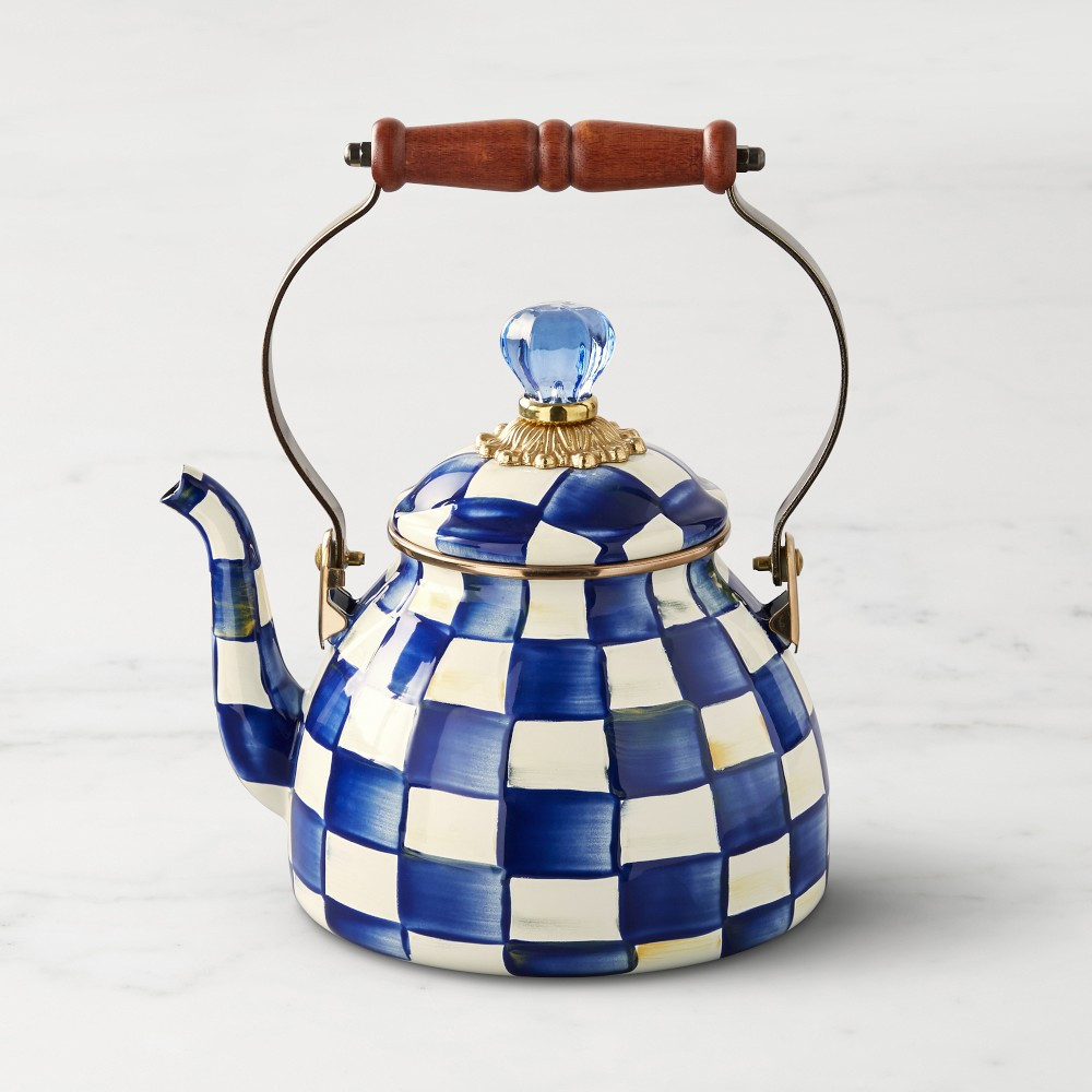 MacKenzie-Childs Royal Check Tea Kettle | Williams-Sonoma