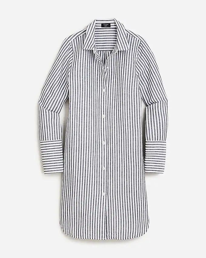 Linen-cotton beach shirt in stripe | J.Crew US