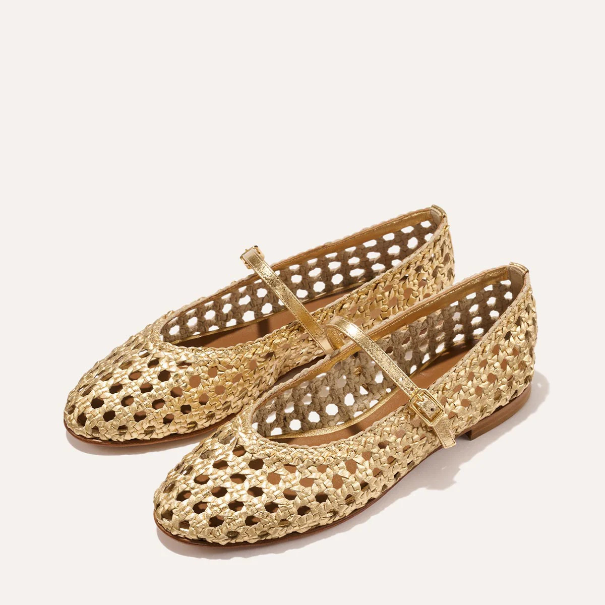 The Demi Jane - Gold Woven Leather | Margaux