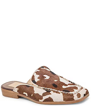 Dolce Vita Bradly Cow Print Calf Hair Moc Toe Loafer Mules - 6 | Dillard's