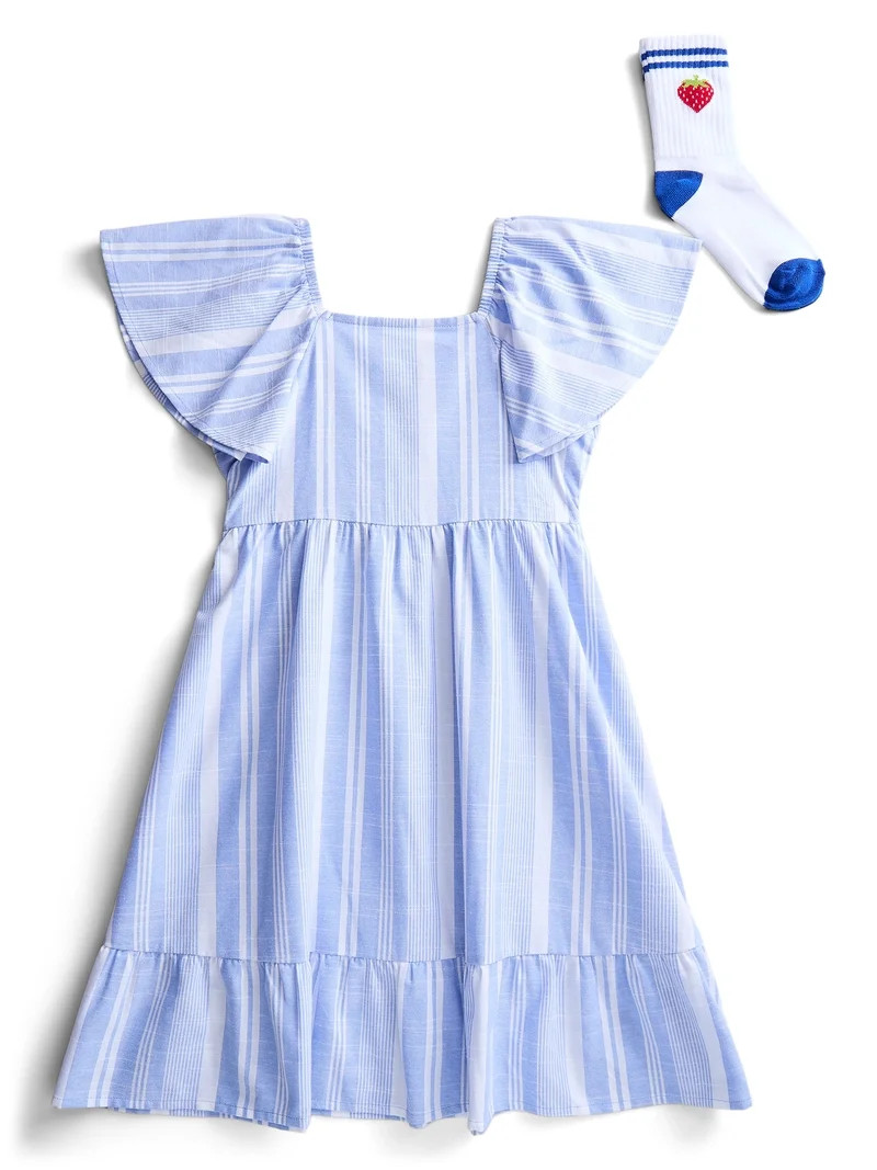 Parker Rose Girl Flounce Dress, Sizes 4-18 | Walmart (US)