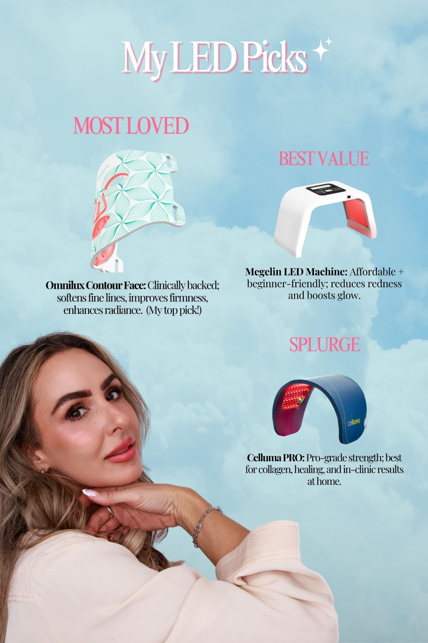 My top picks for smoother, brighter, firmer skin — all from consistent red light therapy.

Benefits you’ll love:
💡 Boosts collagen
💡 Reduces redness + inflammation
💡 Helps with breakouts + healing
💡 Brightens dull skin
💡 Softens fine lines

I linked the exact LED devices I recommend — including the one I use at home and the one I use in-clinic during HydraFacials.
Tap to shop + add red light to your routine for a daily glow. 💡✨

#RedLightTherapy #LEDLightTherapy #SkincareTools #AntiAgingSkincare #LTKBeauty #LTKSkincare #MedicalGradeSkincare #GlowFromWithin