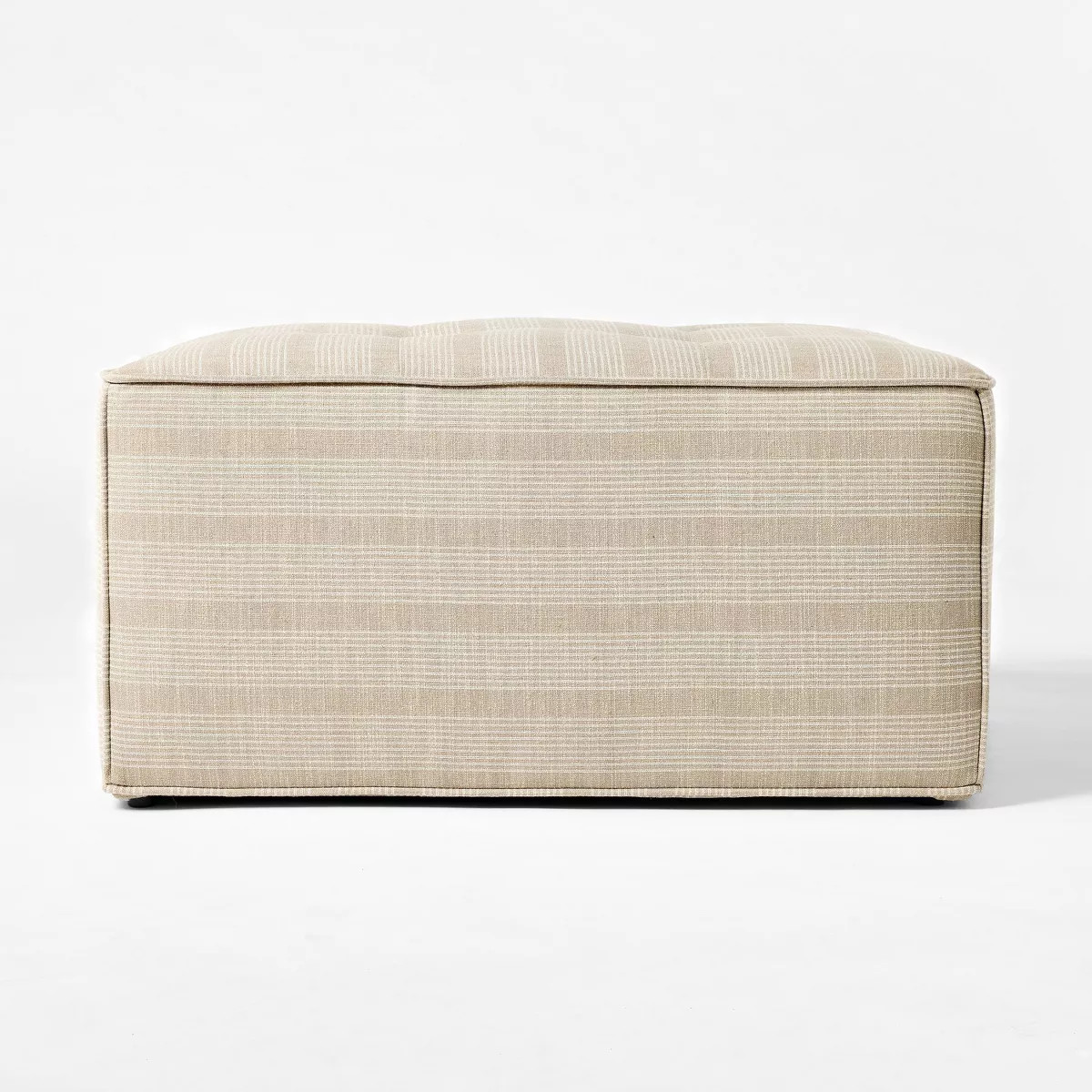 Tufted Cocktail Ottoman Tan - Threshold™ with Studio McGee | Target