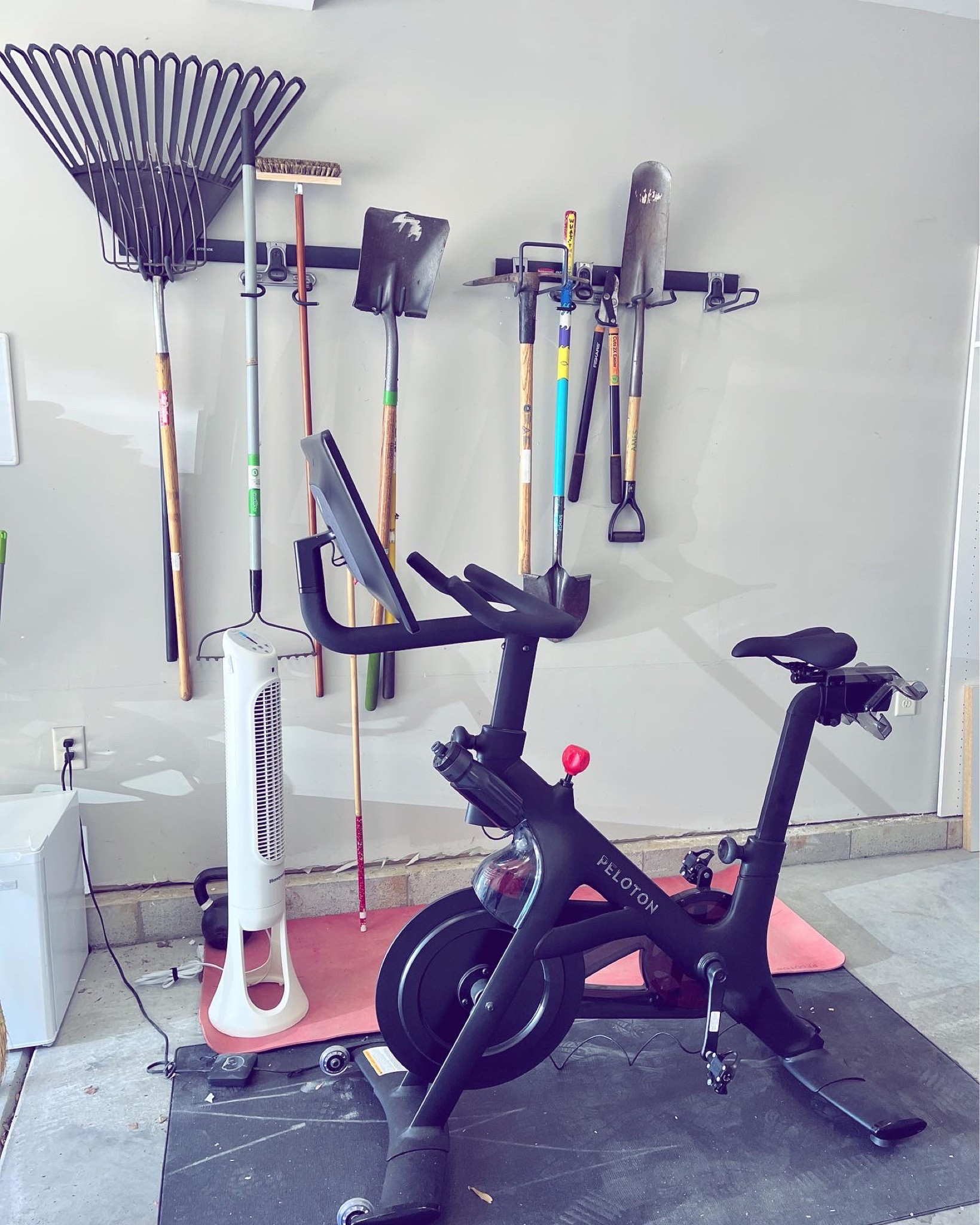 Turn your garage into a dream workout space!  Make room for equipment by hanging up all your yard tools and getting them out of your way!

#LTKfamily #LTKhome #LTKfit