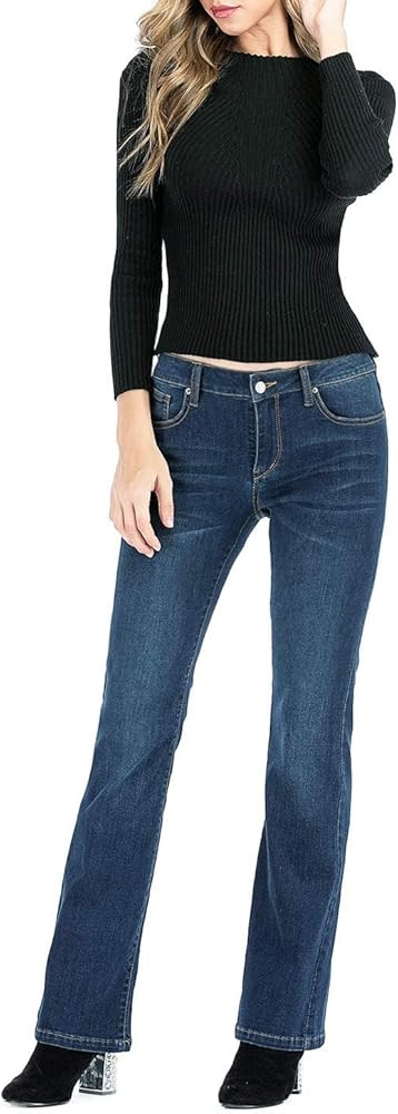 MetHera Women's Le Mel Classic Stretch Curvy Bootcut Jeans | Amazon (US)