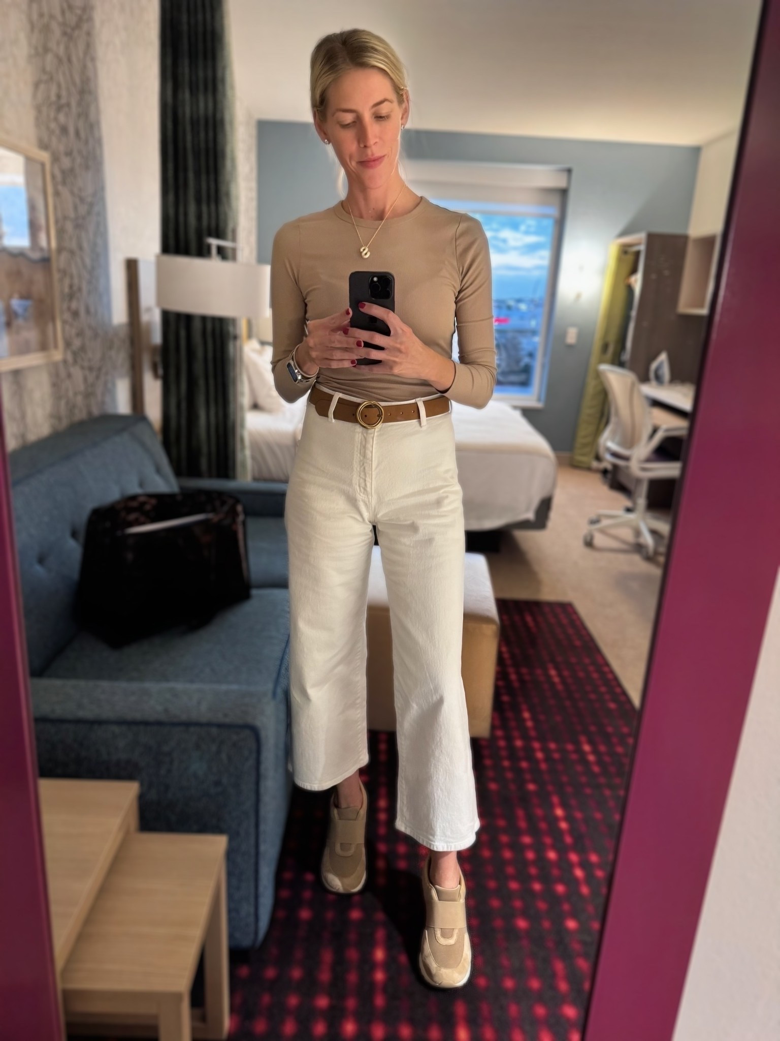 BUSINESS CASUAL BUT MAKE IT SMACK 🤎

Let’s talk about the art of the strategic splurge. Because investing in the right pieces means you can unapologetically save on the rest.

The MVPs getting my money:

• SNEEX heels (linked) - the only shoes that give “I mean business” energy while my feet feel like they’re in slippers. Game. Changer.

• Pepper push-up bra - finally, a bra designed for those of us who weren’t blessed in the chest department. Small boobs, big confidence.

• Flaunt leopard tote - because a statement bag does 80% of the outfit’s heavy lifting.

The supporting cast (aka where I’m saving):

• Camel top: Walmart (yes, WALMART)
• White wide-leg pants: Target
• Cognac belt: Target
• Gold jewelry: Amazon

This is the formula. Splurge where it matters, save where it doesn’t. Build a wardrobe that works as hard as you do.
💬 Comment SHOP for links!

And weigh in: slicked-back hair - yes or no to the new vibes?

#TheSmackEdit #WorkWear #SneexHeels #PepperBra #SmartShopping #LuxeForLess #OOTD #BossBabe​​​​​​​​​​​​​​​​

#LTKOver40 #LTKootd #LTKTall