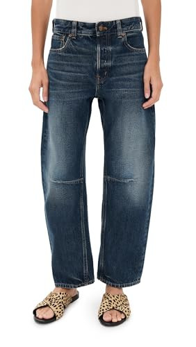 Madewell Women's The Darted Barrel-Leg Jean in Danver Wash, Danver Wash, 28 | Amazon (US)