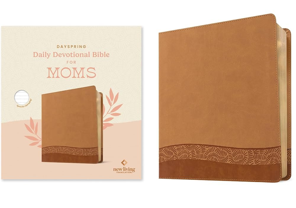 DaySpring Daily Devotional Bible for Moms, NLT (LeatherLike, Camel) | Amazon (US)