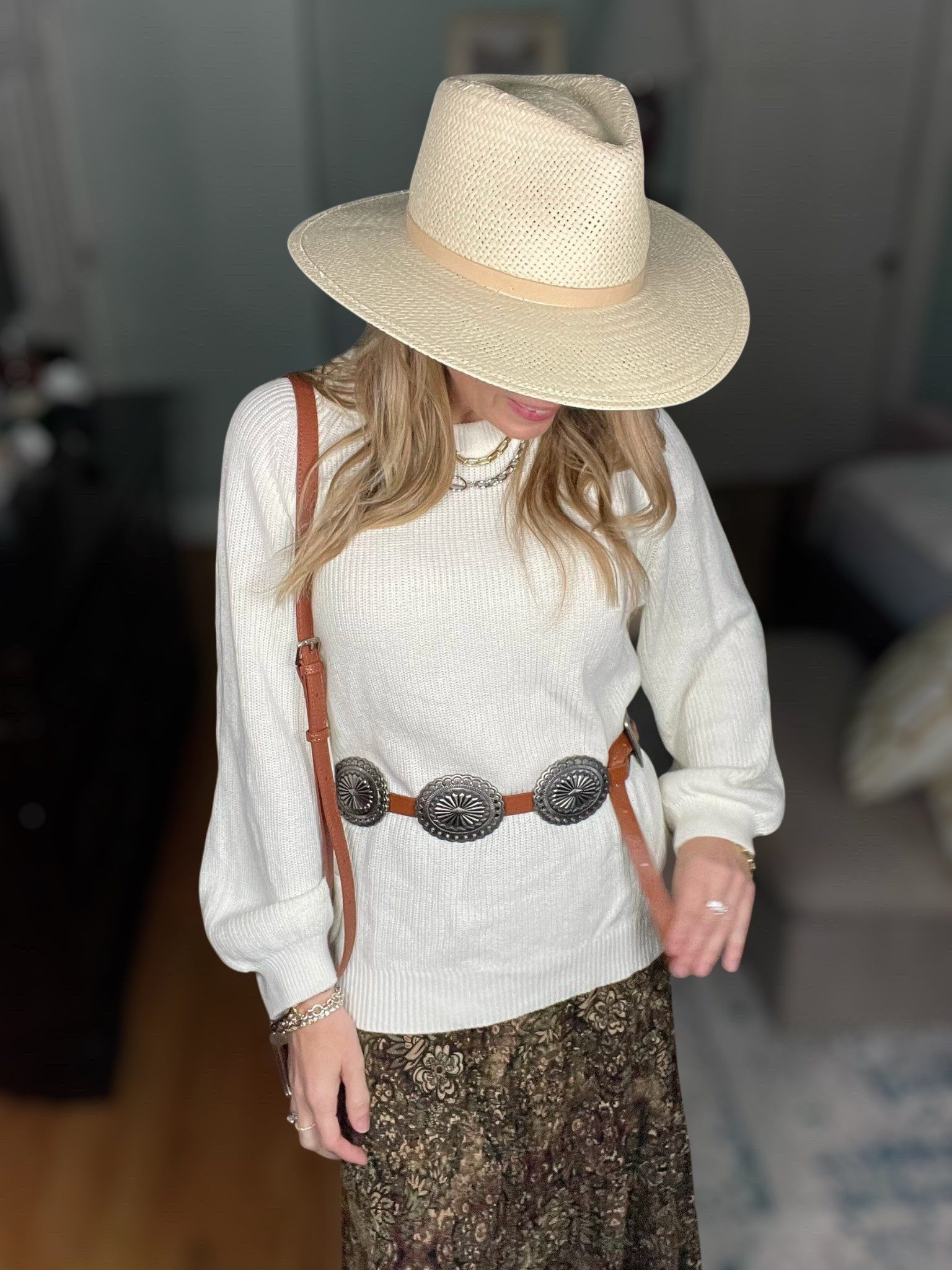 🎉 Use code PREPPYREBEL for 10% off my Melinda Maria jewelry! 💎
🤠 Amazon western vibes for fall 🍂

This under-$20 concho belt is giving major cowgirl chic with its engraved silver discs and rich brown strap—perfect for cinching oversized sweaters or adding flair to dresses and maxi skirts! 🤎 I paired it with this floaty boho floral chiffon skirt (size S) and a classic ivory knit sweater for cozy contrast. Finished the look with brown booties, a straw rancher hat, and a crossbody saddle bag for the ultimate modern western moment. 🐴🌾

📌 Belt: Amazon – 5 conches, fits up to 32”
📌 Skirt: Amazon – size S, color “Boho Floral”
📌 Sweater, boots & accessories: linked similar!
📌 Jewelry: Melinda Maria – don’t forget code PREPPYREBEL 💫

#AmazonFashion #FallStyle #WesternInspired #CowgirlChic #BohoFall #LTKFall #AmazonFinds #MaxiSkirtStyle #CountryConcertOutfit #MelindaMaria #PREPPYREBEL


#LTKFindsUnder50 #LTKFindsUnder100 #LTKOver40

#LTKOver40 #LTKFindsUnder50 #LTKFindsUnder100