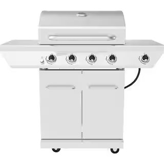 Nexgrill 4-Burner Propane Gas Grill in Stainless Steel with Side Burner 720-0830X - The Home Depo... | The Home Depot