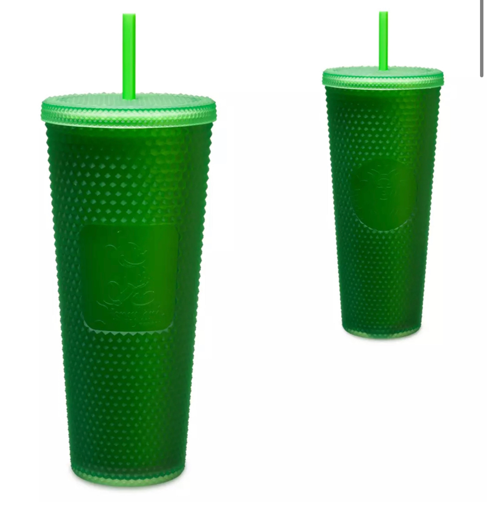 Green Mickey Mouse Disneyland Starbucks Tumbler with Straw 
& Walt Disney World Tumbler 
Make sure to get one they been selling out fast at the parks 