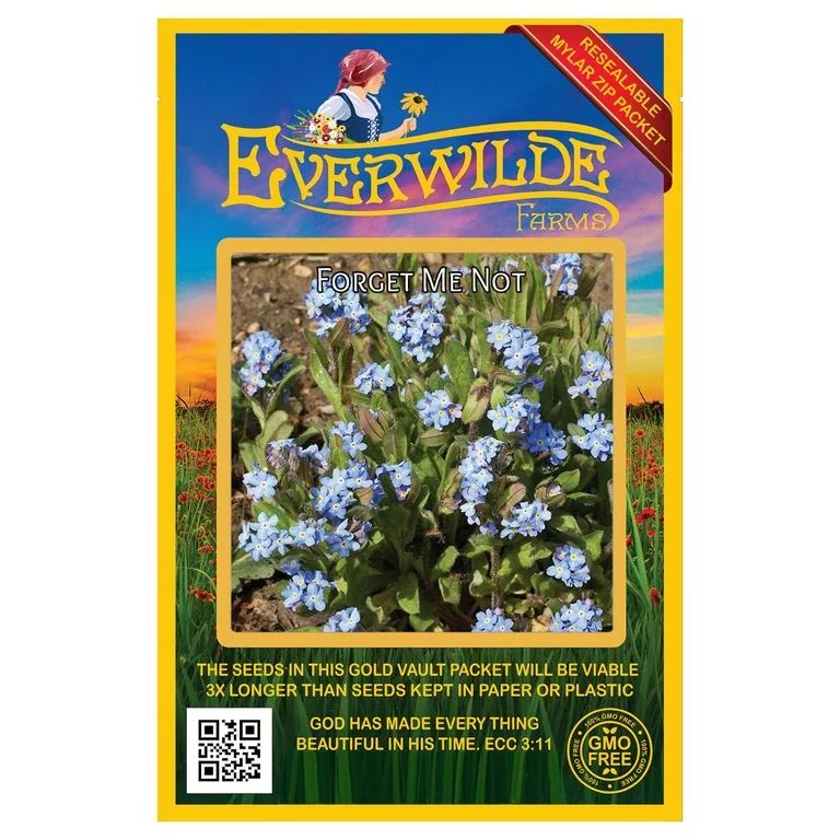 Everwilde Farms - 2000 Forget Me Not Garden Flower Seeds - Gold Vault Jumbo Bulk Seed Packet | Walmart (US)