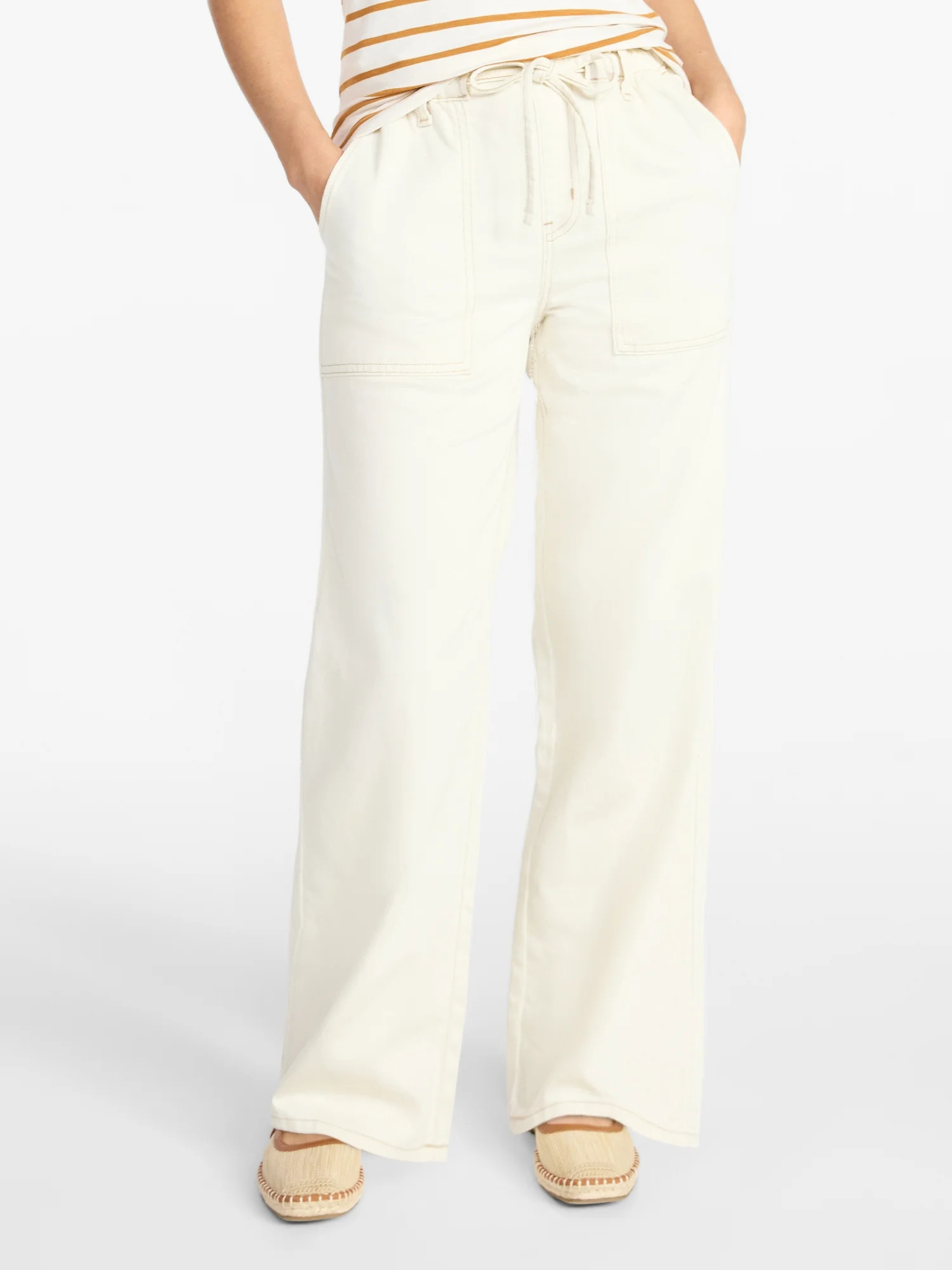 Time and Tru Women's Pull On Wide Leg Jeans, 30" Inseam, Sizes XS-XXXL | Walmart (US)