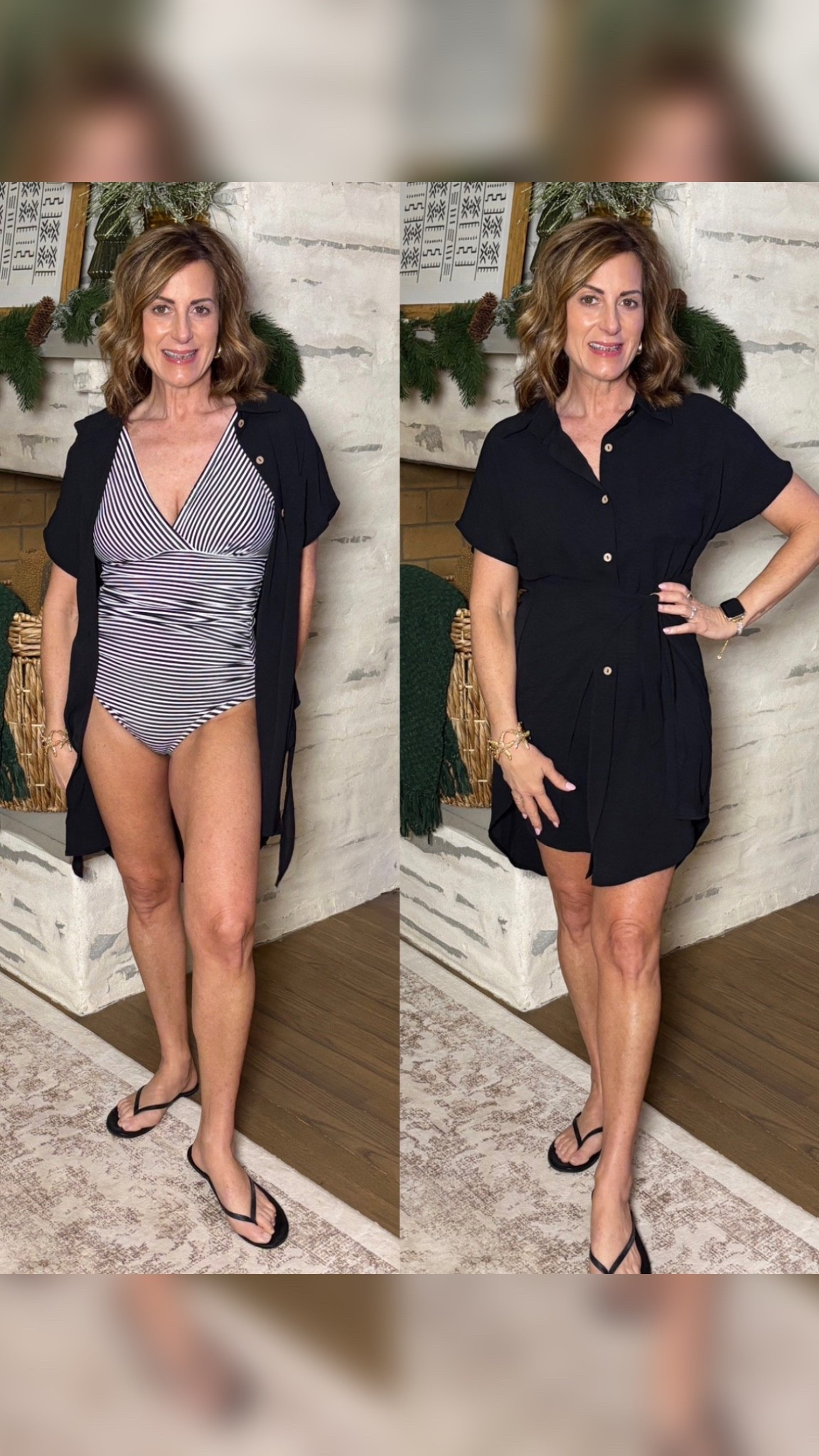 Thousands of requests for this petite friendly swimsuit coverup.
A perfect time to share it again.
Available in cream and white.
Runs true to size.