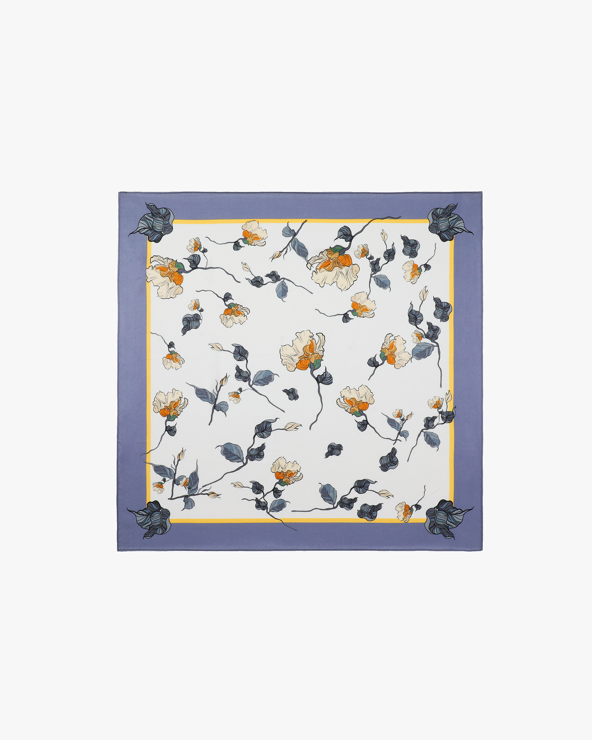 Chic Floral Square Silk Scarf | LilySilk