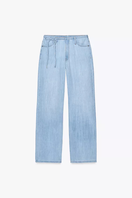 TRF PYJAMA-STYLE DENIM TROUSERS | Zara US