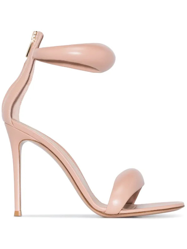 Gianvito Rossi Bijoux 105mm Padded Sandals | Pink | FARFETCH | Farfetch Global