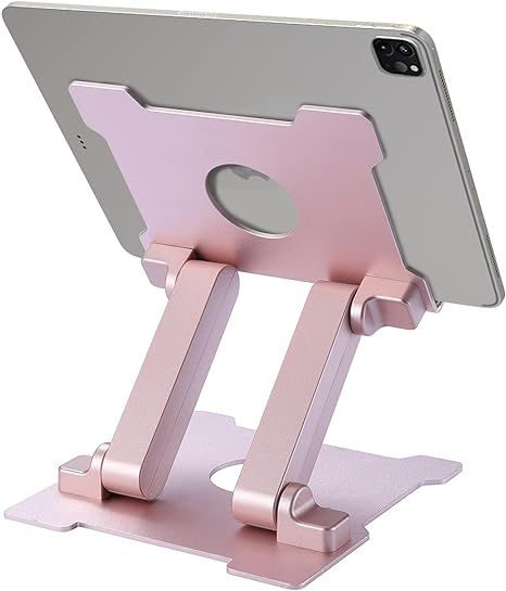 KABCON Tablet Stand,【Updated】 Adjustable Eye-Level Aluminum Solid Desktop Stand Holder,Compat... | Amazon (US)