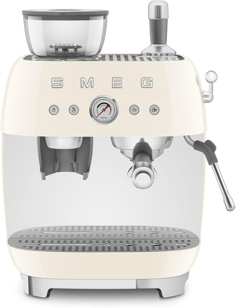 Smeg EGF03 Semi-Automatic Espresso Machine with Built-In Grinder, Dual Thermoblock, 50’s Retro ... | Amazon (US)