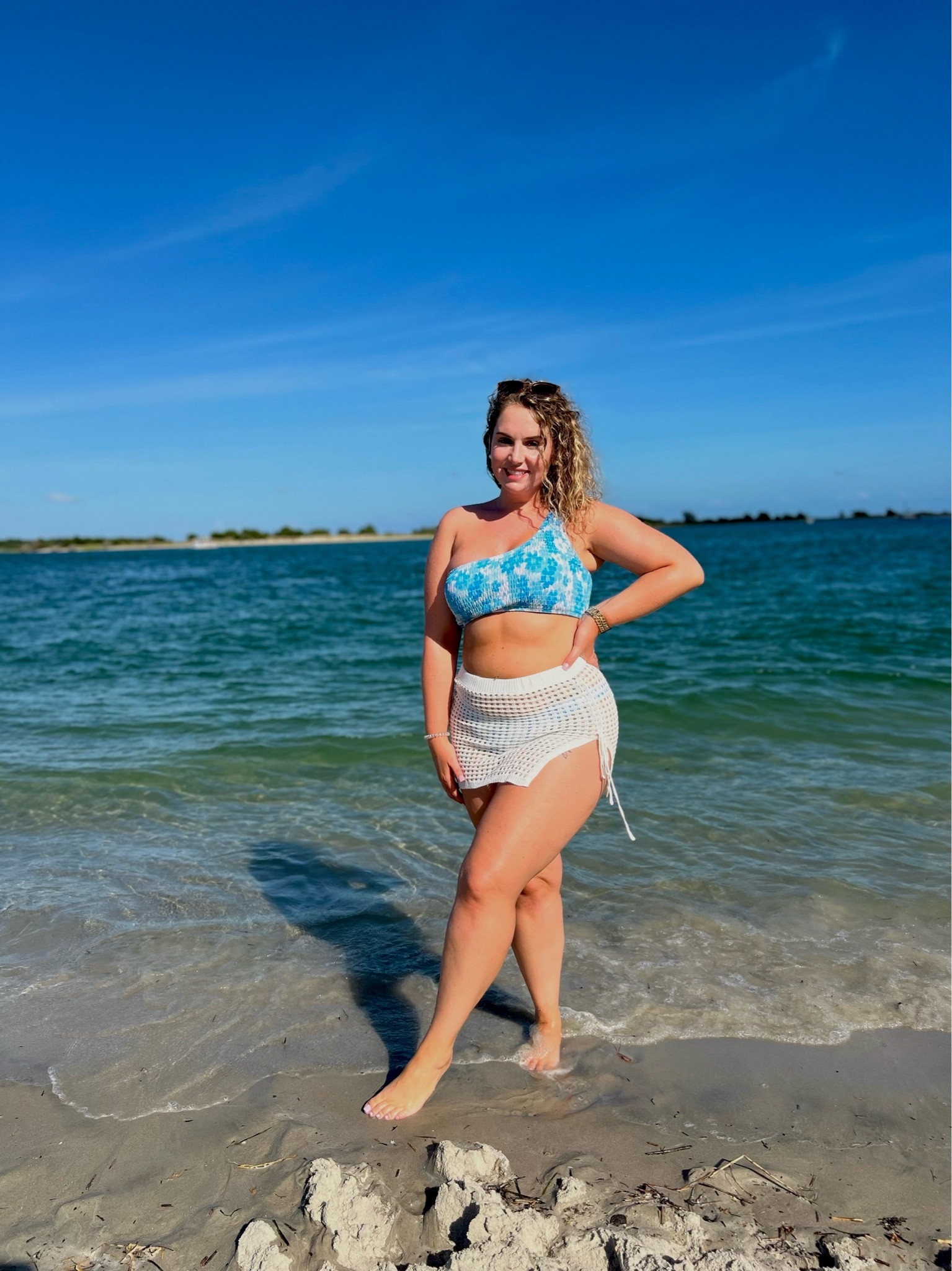 swimsuit & cover up 🩵 

#LTKMidsize #LTKSeasonal #LTKSwim