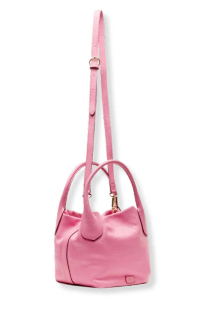 Frances Valentine Sweet Pea Mini Tumbled Leather Pink Bag | The Willow Tree