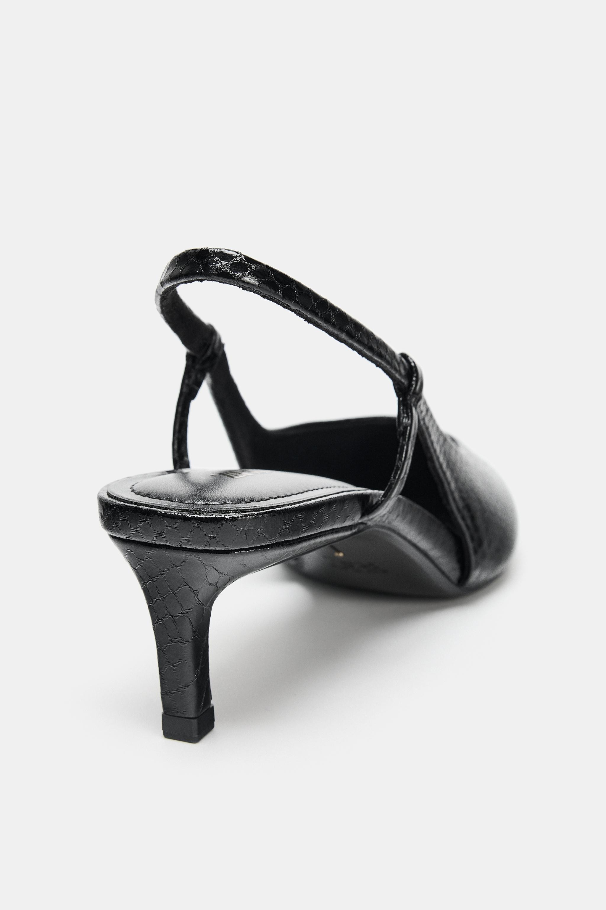 TEXTURED SLINGBACK SHOES | Zara US