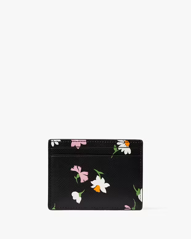 Madison Floral Waltz Small Slim Card Holder | Kate Spade Outlet