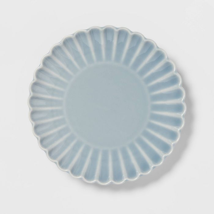 7" Stoneware Small Scallop Plate Blue - Threshold™ | Target