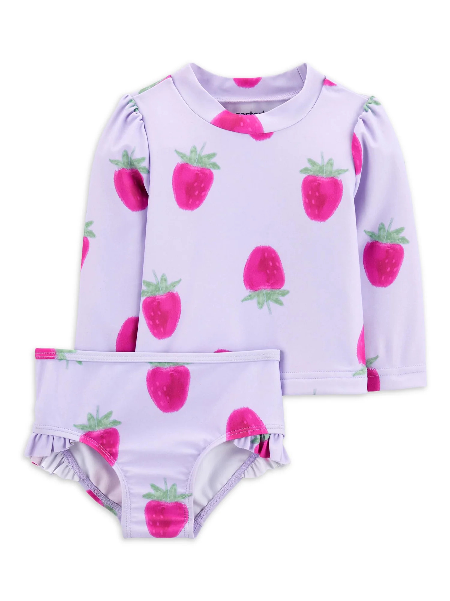 Carter's Child of Mine Baby and Toddler Girl Rash Guard Swimsuit Set, Sizes 0/3M-5T - Walmart.com | Walmart (US)