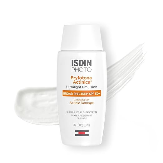 ISDIN Eryfotona Actinica Zinc Oxide and 100% Mineral Sunscreen Broad Spectrum SPF 50+, No White C... | Amazon (US)