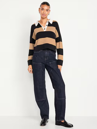 High-Waisted Barrel Utility Jeans | Old Navy (US)