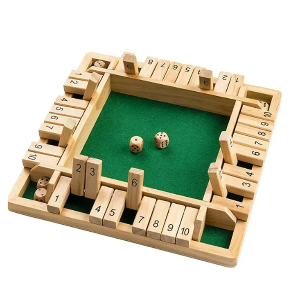 ZOUYUE Shut The Box Dice Game,Wooden Board Table Math Game for 1-4 Players,Classic Family Game wi... | Walmart (US)