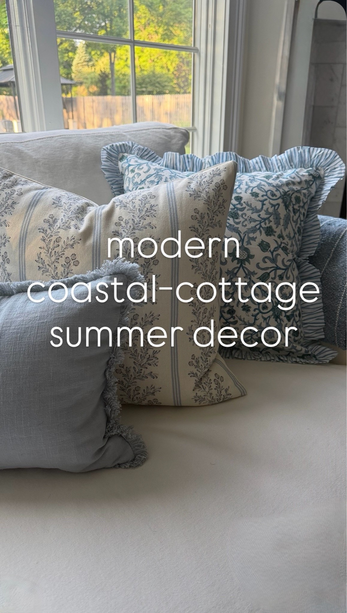 This affordable light blue & white throw pillow combo instantly gives a modern, coastal, cottagecore aesthetic … Perfect for a bedroom or living room summer refresh!

.
.
coastal throw pillow refresh 
beach house decorating inspo
modern coastal style decor 
coastal living room decor 
coastal style home 
blue & white summer decor 
summer home refresh 
luxe for less decorating
#summerhome #summerdecor  #shorehousedecor #cottagecore #coastalstyle #coastalchic #coastalliving #grandmillennial #coastalpillows

#LTKSeasonal #LTKHome #LTKSaleAlert
