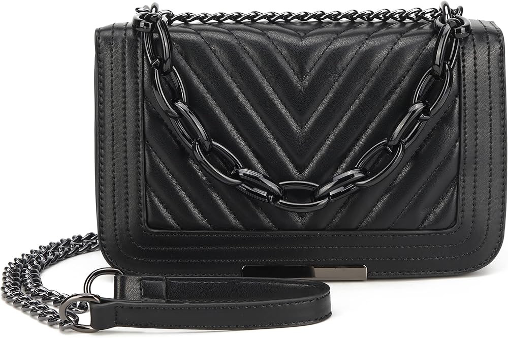 lola mae Crossbody Bags for Women Fashion Quilted Shoulder purse with Convertible Chain Strap Cla... | Amazon (US)