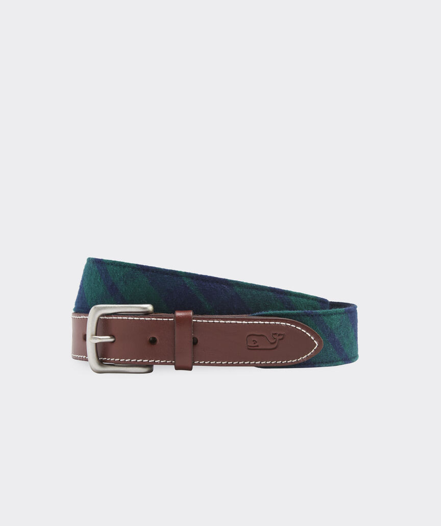 Blackwatch Plaid Canvas Club Belt | vineyard vines