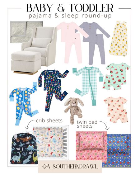 Baby and toddler sleep round-up! Some of our favorite crib sheets, twin bed sheets, baby pajamas, toddler pajamas, and sleep sack!

#LTKbaby #LTKfamily #LTKkids
