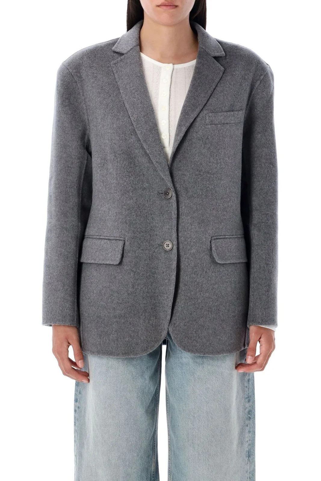 Anine Bing Quinn Single Breasted Blazer Jacket | Cettire Global