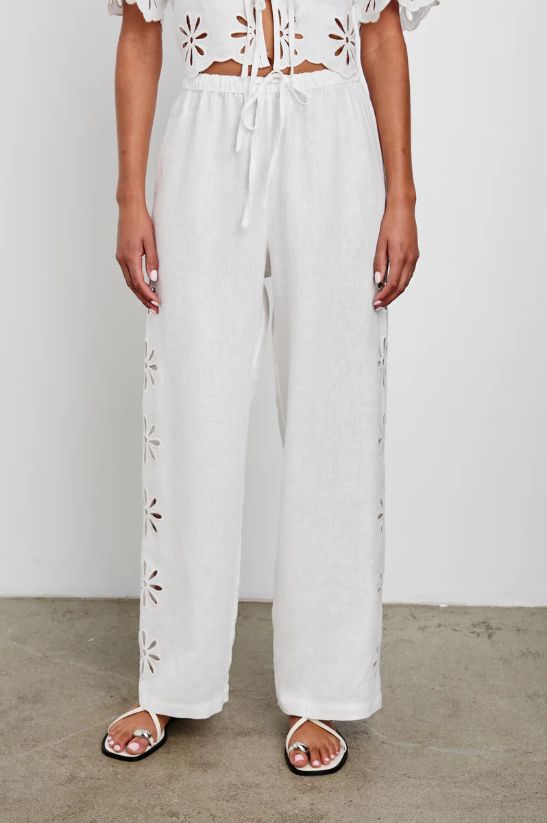 EMMIE PANT - WHITE EYELET | Rails